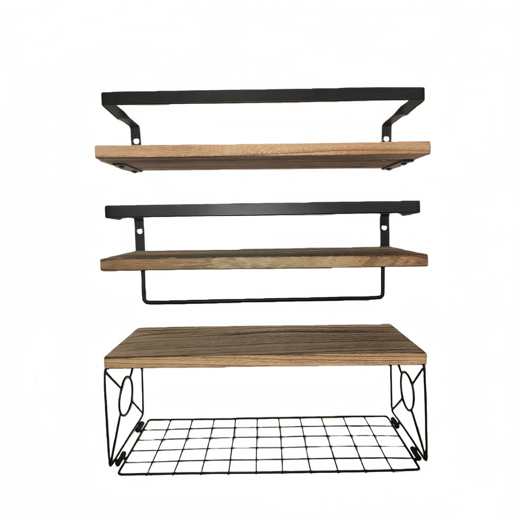 Floating Shelves for Wall Wood Bookcases Decor for Kitchen Farmhouse Bedroom Laundry Room Living Room Bathroom Hanging Storage