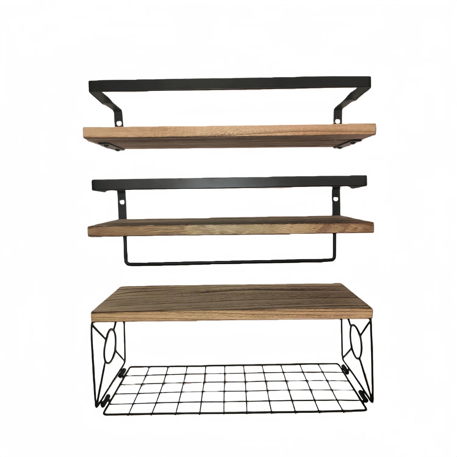 Floating Shelves for Wall Wood Bookcases Decor for Kitchen Farmhouse Bedroom Laundry Room Living Room Bathroom Hanging Storage