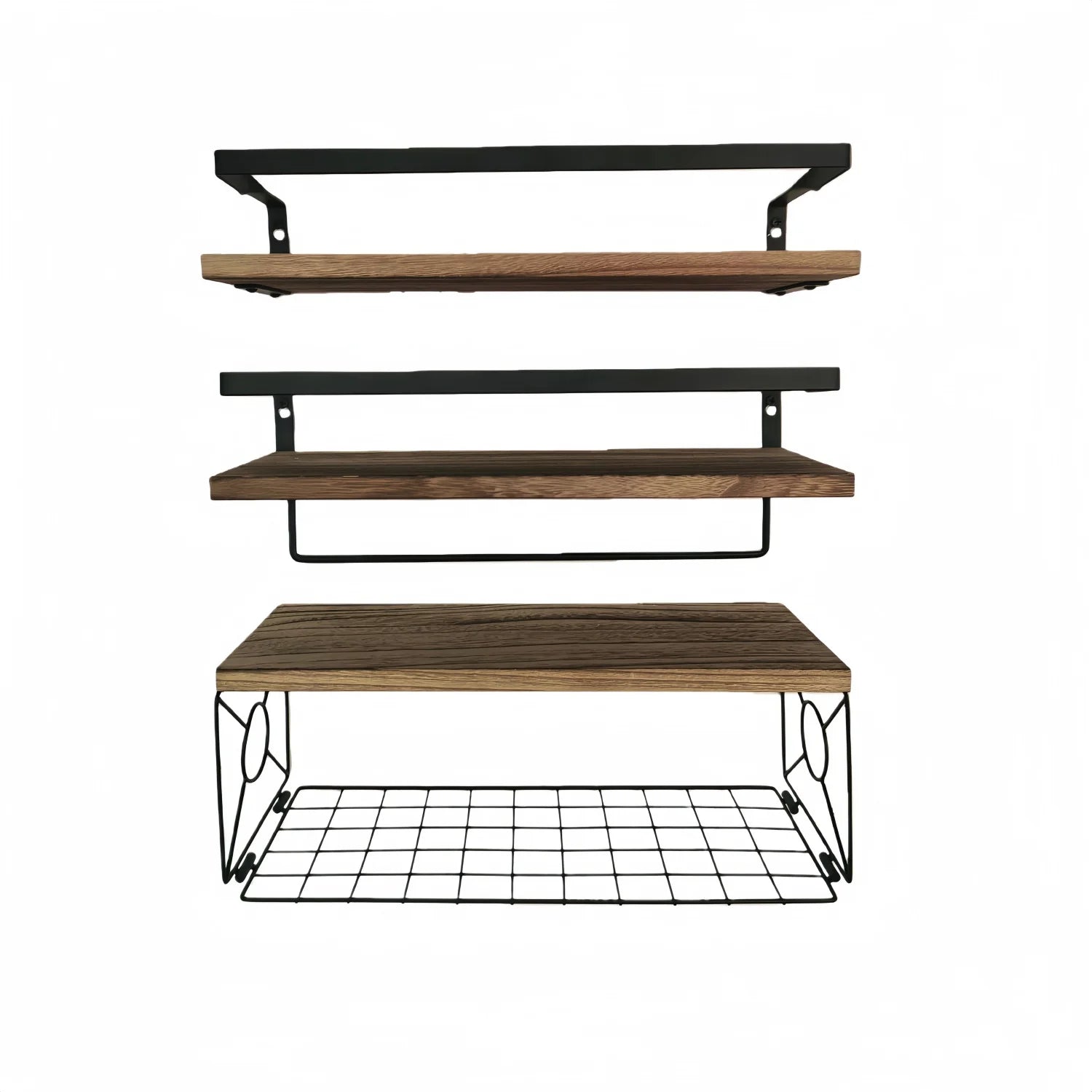 Floating Shelves for Wall Wood Bookcases Decor for Kitchen Farmhouse Bedroom Laundry Room Living Room Bathroom Hanging Storage