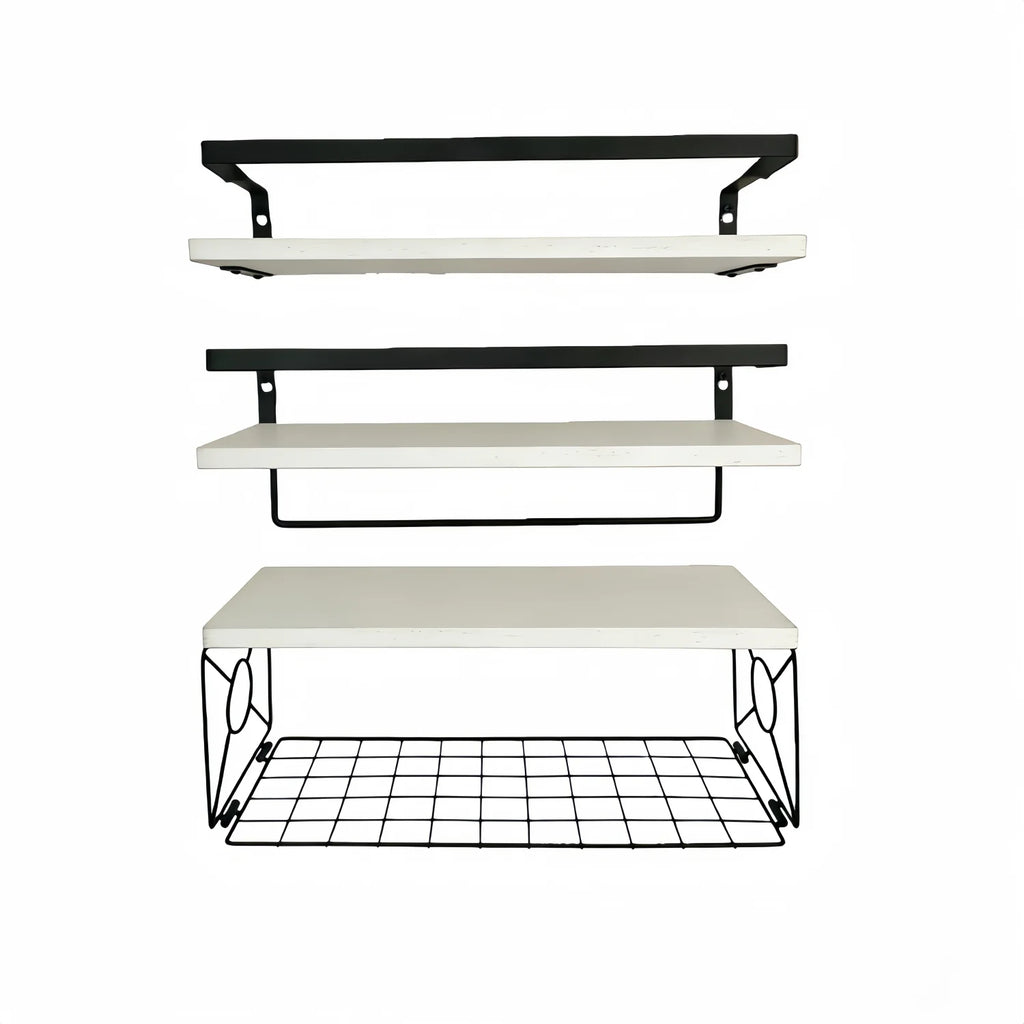 Floating Shelves for Wall Wood Bookcases Decor for Kitchen Farmhouse Bedroom Laundry Room Living Room Bathroom Hanging Storage