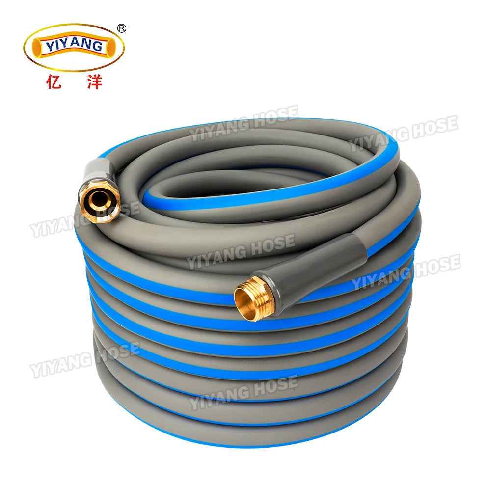 Durable 25ft 50ft 75ft 100ft Flexible Reinforced Anti-UV Cold Resistance Brass Fittings PVC Garden Hose for Home Garden