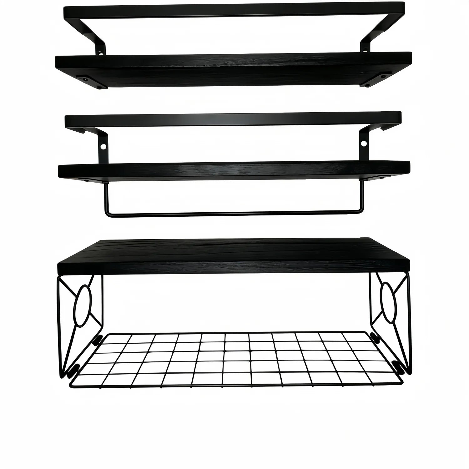 Floating Shelves for Wall Wood Bookcases Decor for Kitchen Farmhouse Bedroom Laundry Room Living Room Bathroom Hanging Storage