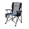 Heavy Duty Lumbar High Back Portable Camping Chair Padded Hard Arm Foldable Camping Chair With Cup Holder