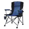 Heavy Duty Lumbar High Back Portable Camping Chair Padded Hard Arm Foldable Camping Chair With Cup Holder